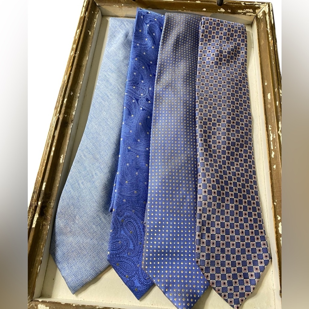 Michael Kors, Burry Lane, Italian Blue Silk Ties Collection